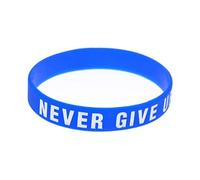 xitoio Never Give Up Motivational Silicone Wristband, Inspirational Lettering Stretch Bracelet for Men Women Teens, Soft Rubber Wrist Band for Sports Fitness Daily Motivation