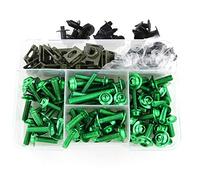 Xitomer Aftermarket Universal Fairing Bolt Kits Fasteners Fit for SV650, CBR600RR, XSR700, Z650 /Z750/Z800/ Z1000/ZX-6R / ZX-10R / ZX-14, RSV4 (Green)