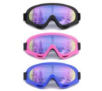 XITUADDA 3 Pack Ski Goggles, Snow Goggles for Men, Women, Teens, Youth | Motorcycle Goggles, Dirt Bike, ATV, Off-Road, Motocross, Cycling