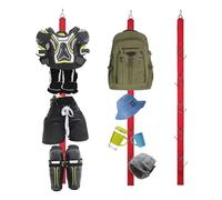XITVVyg Hockey Drying Rack, Sports Gear Organizer with 5 Hooks For Home Travel Outdoor Baseball Using in Hockey Skating Football Lacrosse Camping Fishing- Sports Gear Hanger,Ice Hockey Gifts (Red)