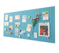 XIUCAI Color Self-Adhesive Felt Pin Board, Modern Aesthetic Home Decor Wall Display Board, for Office Workplace Classroom Kids Room, with Push Pins,Light Blue,60 * 120cm