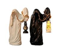 XIUCAI Enchanting 2025 Handcrafted Ghost Wizard Lantern - Elegant Halloween Decor, Vintage Figurine for Home & Bedroom,Set