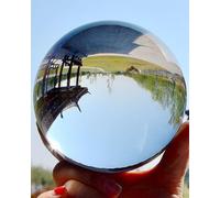 XIUCAI Feng Shui Crystal Ball, Purifies Energy, Boosts Power, Wealth & Luck, Perfect for Yoga, Meditation, Photography & Fortune Telling Decor,Clear,90mm