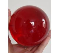 XIUCAI Feng Shui Crystal Ball, Purifies Energy, Boosts Power, Wealth & Luck, Perfect for Yoga, Meditation, Photography & Fortune Telling Decor,Red,100mm
