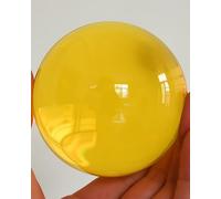 XIUCAI Feng Shui Crystal Ball, Purifies Energy, Boosts Power, Wealth & Luck, Perfect for Yoga, Meditation, Photography & Fortune Telling Decor,Yellow,80mm