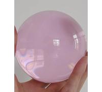 XIUCAI Feng Shui Crystal Ball, Purifies Energy, Boosts Power, Wealth & Luck, Perfect for Yoga, Meditation, Photography & Fortune Telling Decor,Pink,100mm