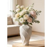 XIUCAI Large Irregular Abstract Ceramic Vase, Wabi Sabi Decor