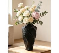 XIUCAI Large Irregular Abstract Ceramic Vase, Wabi Sabi Decor