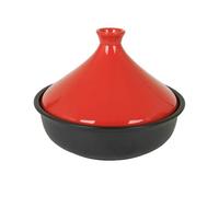 XIUCAI Moroccan Tagine Pot, Clay Pots with Lid, Traditional Cooking Pot for High Temperature Resistance & Moisture Retention, for Your Kitchen, Restaurant,B Red