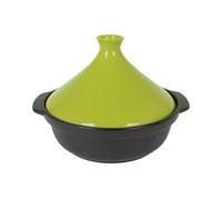 XIUCAI Moroccan Tagine Pot, Clay Pots with Lid, Traditional Cooking Pot for High Temperature Resistance & Moisture Retention, for Your Kitchen, Restaurant,A Green