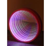 XIUCAI Pink Rainbow LED Infinity Mirror Lamp, 3D Illusion Night Light for Bedroom Decor, USB Powered Atmos Light for Home Office Gaming Room, Gift Idea for Teens Adults,Pink Dazzling