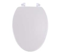 XIUCAI Toilet Seat Soft Close, Foam Padded Raised, Adjustable Hinges, Easy Clean, Assembly Toilet Seats for Elderly Disabled Less Bending Sit Easier,White,V Shaped