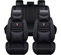 xiuchan Car Seat Cover Sets for Land Rover Discovery 5 L462 (7seats), Leather Front Rear Comfortable and Breathable Full Set Waterproof Accessories,F/Black-black