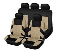 XIUDAM 5 Seats Universal Car Seat Covers for Kia Stonic, Seat Protectors Front Rear Seat Cover Full Sets Full Surround Seat Covers Accessories,D/Beige