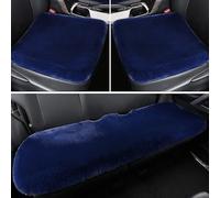 XIUDAM Plush Car Front Seat Cushion Seat Covers for Benz W246 Class B W245 W242 W247 B-klasse B180 B200 B250, Winter Soft and Warm Front Back Seat Pad Protector Mat Car Interior Accessories,E/Blue