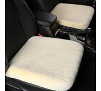 XIUDAM Plush Car Front Seat Cushion Seat Covers for Genesis GV60 JW 2022 2023 2024 2025, Winter Soft and Warm Front Back Seat Pad Protector Mat Car Interior Accessories,C/Beige