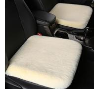 XIUDAM Plush Car Front Seat Cushion Seat Covers for Skoda Fabia 2 2008-2013, Winter Soft and Warm Front Back Seat Pad Protector Mat Car Interior Accessories,C/Beige