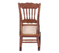 Xiuganpo 1:12 Dollhouse Miniature Chair Beautiful Light Wooden Furniture for Dollhouse, Multifunctional for Children's Room Decoration (Brown)