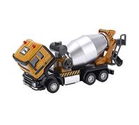 Xiuganpo 1:50 Alloy Mixer Truck Toy Durable Simulation Design for Kids Boys, Pull Back Engineering Truck Model for Imaginative Play, Zinc Alloy + Plastic, Brown, 6+