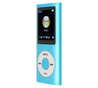 Xiuganpo 1.8 Inch LCD Screen MP3 Player, Portable Digital Music Media Player with Earphone and Charging Cable, 8H Long Standby, 4 Colors, Mini MP3 Music Player Supports Up to 64GB (Blue)