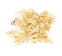 Xiuganpo 100 Pieces Brass Ring Terminals with Solid Construction and Mystical/Fantasy Retardant Properties to Ensure Cable Safety