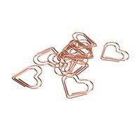 Xiuganpo 100Pcs Unique Shape Gold Paper Clips Practical Reliable for Document Classification, Metal Office Clips with Storage Box (Heart Shaped)