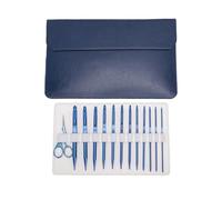 Xiuganpo 12 Piece Crochet Hook Set with Interchangeable Cables, Tunisian Crochet Hooks Set for Knitting, Home Crafting, and Blanket Making, Ergonomic Aluminum, Smooth Rotating Design