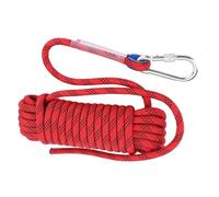 Xiuganpo 12mm High Strength Paracord Rope for Climbing and Survival with Carabiner for Outdoor Emergency Activities - Red, 10M (10M)