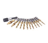 Xiuganpo 12Pcs HSS Coated Combination Drill Tap Set, Hex Shank