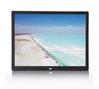 Xiuganpo 15in Digital Photo Frame with 1024X768 Resolution, 4 3 Display Ratio, LED Screen, 16G Memory Support, Remote Control, Wall-Mountable, Gifts for Birthday, Wedding, and Mom (UK Plug)