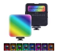 Xiuganpo 185 LED Video Light, RGB Full Color 90+ CRI 3200K-6500K Adjustable Brightness Light, Phone Tablet Laptop Webcam with Type C Charging, Ideal for Live Streaming, Selfie &