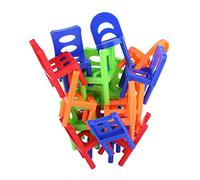 Xiuganpo 18pcs Mini Stacking Chair Toy Colorful Lightweight Intelligent Learning Tool for Kids