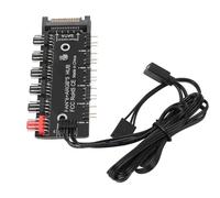 Xiuganpo 2 in 1 Hub Splitter Power Efficient CPU Chassis Cooling Fan Hub for Simplified Wiring and Improved Cooling Performance Suitable for Computer Creators and Modders