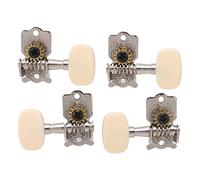 Xiuganpo 2 Left 2 Right Guitar Tuning Pegs Machine Heads Set, Metal Tuning Keys for Acoustic Electric Guitar Replacement, 4 Pack Tuner Key Kit with Screws and Washers for Precise String