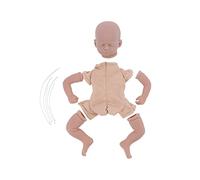 Xiuganpo 20 Inch Doll Kits Unpainted Reborn Toddler Doll Kits, Simulated Baby Toy Supplies with Cloth Body, Safe Toy for Crafting with Model Head, Hands, Feet, Cloth Body
