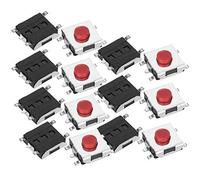 Xiuganpo 200Pcs Micro Tactile Push Button Switch, Durable Mini Switch for Electronic Products, 6 X 6 X 3.1mm Brass Material