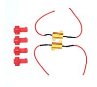 Xiuganpo 25W LED Decoder Anti-Flicker Load Resistor for Car Headlight Fit for DRL, Clear Error Free Canceller for People Who Want to Upgrade Their Car Lights, Metal + ABS