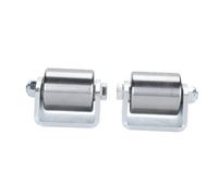 Xiuganpo 2Pcs Weld On Trailer Rollers, Heavy Duty Steel RV Skid Rollers, Ball Bearing Weld On Trailer Tail Drag Casters, Chassis 2x2in Mini Steel Roller for Trailer, RV