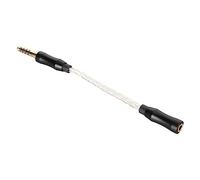 Xiuganpo 3.5mm to 4.4mm Headphone Adapter Cable Premium Gold Plated for Audiophiles High Performance Sound Upgrade 14cm (Silver)