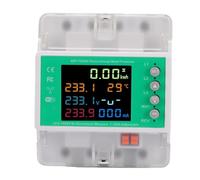 Xiuganpo 3 Phase Energy Meter Protector with Color Screen,Wifi Smart Circuit Breaker for Remote Monitoring and Overvoltage Protection, 100A Adjustable