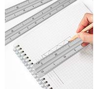 Xiuganpo 30cm Triangular Scale Ruler Aluminum Alloy Engineering Measuring Tool for Architects Drafting 6 Scales: 1:20 1:25 :50 :75 :100 :125 Precision Drawing Ruler