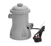 Xiuganpo 330GPH Pool Filter Pump, Multi Functional ABS Plastic Filter with Drain Valve for Above Ground Swimming Pools, Includes Elements and Hoses (UK Plug)