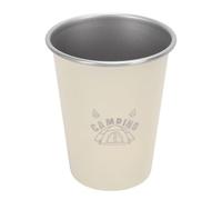 Xiuganpo 350ML Camping Cup, 304 Stainless Steel Camp Coffee Cups, Stackable Design, Easy to Clean, Portable Camp Cups for Camping Picnic BBQ Tailgating Festival (4 Pack, 2 Colors) (Beige)