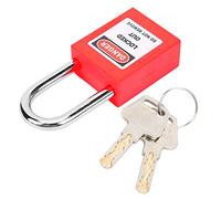 Xiuganpo 38mm Lockout Lock Steel Safety Padlock for Tagging Applications, Chrome-Plated Lock Beam, Suitable for Nuclear Energy, Logistics Transport, Nylon PA Material, 1.5 Inch Beam Length (Red)