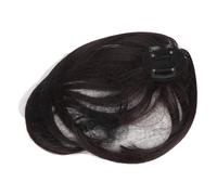 Xiuganpo 3D French Bang Wig Lightweight Dark Brown Easy to Use for Various Face Shapes 25cm