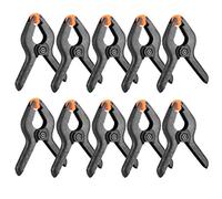 Xiuganpo 3inch Plastic Spring Clamp Heavy Duty for DIY Woodworking Tools Black A-Type 10pcs Set