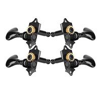 Xiuganpo 4 Strings Guitar Tuning Pegs Hardwearing Fish Tail Design for Rusty Broken Replacement Metal Black/Silver 4 X Tuning Peg Machine Head for Ukulele Players and Guitarists (Black)