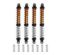 Xiuganpo 4Pcs 1/10 Model Car Dual Spring Shock Damper, High Strength Metal Shock Absorber with 8 Spare Springs 120mm, Alloy 1/10 RC Dampers RC Shock Absorber Damper Set (Gold)