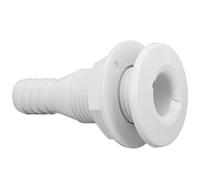 Xiuganpo 5/8" Durable ABS Thru Hull Fitting for Boats Marines Simple Operation Accessory for Onboard Plumbing Systems (White)