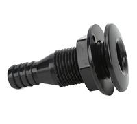 Xiuganpo 5/8" Durable ABS Thru Hull Fitting for Boats Marines Simple Operation Accessory for Onboard Plumbing Systems (Black)